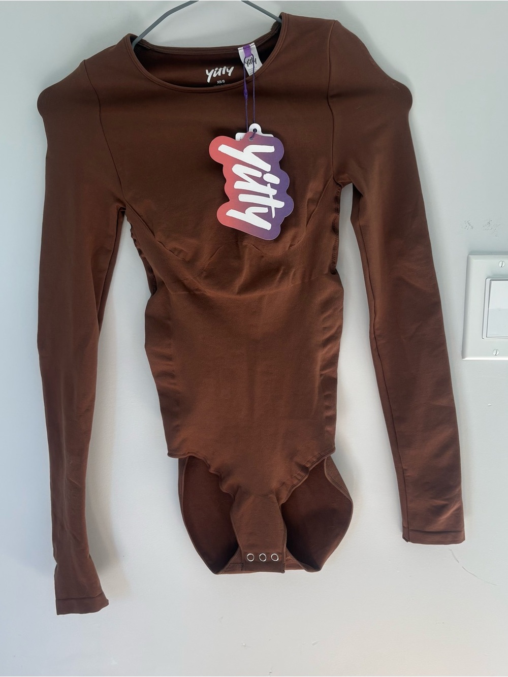 YITTY NWT Nearly Naked Shaping Longsleeve Bodysuit Brown and Rich XS/S